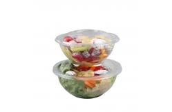 China Recyclable Plastic Disposable Container Salad Tray Food / Fruit Bowl With PET Lid supplier