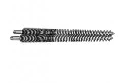 China UPVC Pipe 65/132 Conical Twin Screw Barrel With Bimetallic Layer supplier
