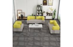 China Durable Leather Office Reception Room Sofa Set With Stainless Steel Frame supplier