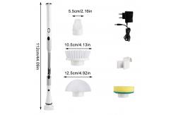 China Rotating 4 Heads Electric Spin Scrubber Adjustable Extension Handle For Tile supplier
