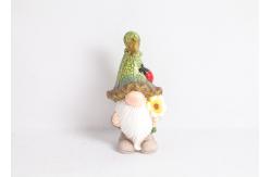 China Small Pottery Garden Ornaments Multicolour Custom Ceramic Ornaments Elf supplier