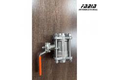 China 2'' Three Piece Ball Valve CF3M Manual Valve Butt Weld Connection supplier