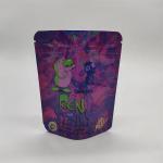 CYMK Printed Heat Seal Foil Pouches Holographic Mylar Flat Bottom Gusset Bags GMP for sale