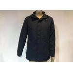 Winter Padded Mens Medium Trench Coat Navy Blue Hood And Zip Through Outwear for sale