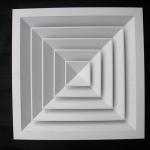 Square Aluminum 1100 Ceiling Air Diffuser Fireproof Bake Surface Finished