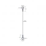 Stage Security Quick Lock Steel Wire Rope Sling With Two Die Casting Eyelet YW86527 for sale
