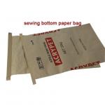 Moisture Proof Sewn Open Mouth Paper Bags Custom Orders for sale