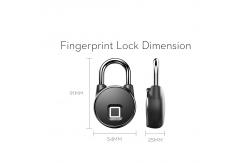 China Fingerprint Padlock Waterproof Wifi APP Control Padlock Small Figerprint Lock supplier