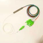 FTTH 1x4 Steel Tube Type Fiber Optic PLC Splitter With Sc / Apc Connector for sale