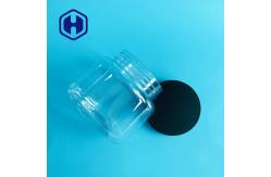 China 25OZ 750ml Round Biscuits Clear Plastic Cookies Jar With Screw Lid supplier