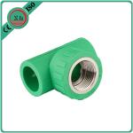 Reliable PPR Female Threaded Tee Green / White Color Smooth Internal Surface for sale