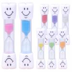 Plastic Three Minute Sand Timer Hourglass Toothbrush Timer Traditional Design for sale