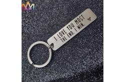 China 12 X 50mm Rectangular Shaped Personalized Engraved Keychains supplier