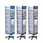 Bevis Polish Customizable Floor Standing Metal Ceramic Tiles Display Racks For Supermarket Product for sale
