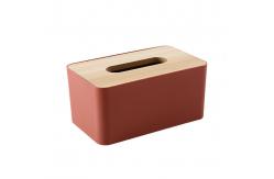 China Removable Rectangular Household Storage Container Wooden Bamboo Tissue Box supplier