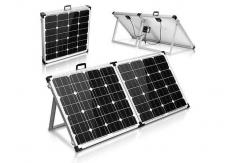 China Black Portable Suitcase Solar Panels Heavy Duty Aluminum Frame And Leg supplier