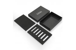 China Custom Matt Black Paper Gift Box With Foam Insert For Perfume Packages supplier