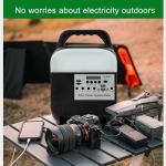 Camping Portable Solar Kit With Charger Light Radio Home Energy System for sale