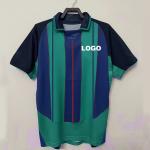 Retro Polyester V Neck Red Blue Soccer Jersey Quick Dry for sale