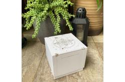 China Customizable White Rigid Candle Box Golden Foil Stamping White Foam Insert supplier