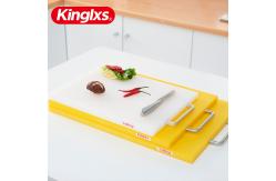China Kitchen Plastic PE Meat Fruit Antibacterial Cutting Board With Handle supplier