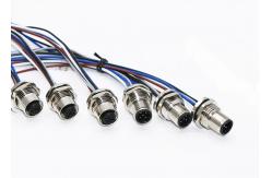 China M12 Series Circular Wire Connector Socket 12 pin Rear Screw Panel Mounting supplier