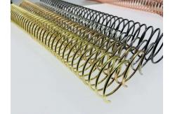China Electroplate Finish 35mm Metal Spiral Binding Coils For Notebook supplier