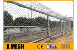 China Sports Fields Chain Link Mesh Fence 4mm Wire Diamond Mesh Fence supplier
