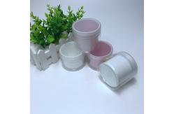 China Elegant Airtight PET PP Cosmetic Jars Double Walled Plastic Jar With Lids supplier