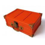 MDF PU Leather Box Flocking perfume Suitcase Gift Box Handmade for sale
