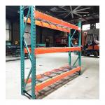 Orange Galvanized Teardrop Pallet Racking , Modular Teardrop Warehouse Shelving for sale