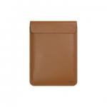 Water Resistant Laptop Sleeve Covers PU Leather Material Brown Color for sale