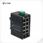 Ethernet Switch 8 Port 10/100/1000T To 2 Port 100/1000X SFP Din Rail Industrial Gigabit Switch for sale