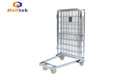 China Foldable Carry Trolley Cart Roll Container Trolley Easy To Handle With Trundles supplier