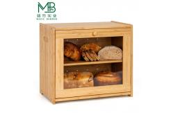 China Multifunctional Double-layer Bamboo Storage Box For Bread Storage supplier