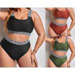 Black Sexy Large Size Ladies Swimwear Gauze Swimsuits 2 Piece Plus Size for sale
