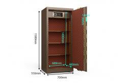 China 266±2kg Fingerprint Lock Commercial Safe Box with Patent Solid Bolts Adjustable Shelves supplier
