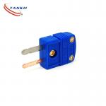 Blue Colour T Type Thermocouple Connector Used For Connecting Cable And Instrument for sale