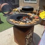 Customized Steel BBQ Grill With Removable Ash Catcher And Rusted