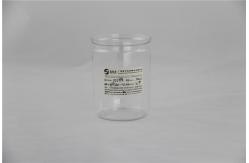 China Eco Friendly Clear Plastic Cylinder , Easy Open Transparent PET Tea Can 280ml supplier