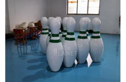 China CE PVC Tarpaulins Inflatable Bowling Pins Set Game With Zorb Ball supplier