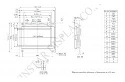 China Graphic 128*64 small Monochrome LCD Module with NT7107/NT7108 6800 interface customizable supplier