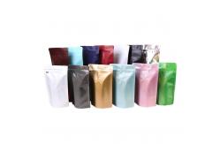 China 120mic Zipper Lock Coffee Stand Up Pouches Plastic VMPET Coffee Bean Packaging supplier