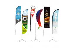 China 230gsm Polyester Teardrop Advertising Flags Waterproof CMYK Printing supplier