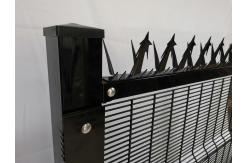 China Black Hot Dipped Galvanized Anti Climb Security Fencing 358 Anti Scaling supplier
