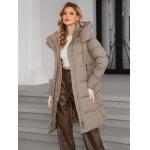 Classic Mid Length Detachable Hood Down / Cotton Jacket In Nice Colour For Daily Warmth for sale