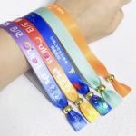 Ribbon Concert Promotion Event Woven Cloth Wristbands with Various Designs