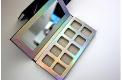 China 10 Pans Empty Eyeshadow Palette Case CMYK Printing With Shiny Holographic Paper supplier
