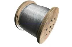China 0.8-3mm Diameter ASTM A475 Class A Galvanized Steel Cable 1x7 EHS 3/16'' 7/1.57mm Cable supplier