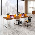 Modern Modular Cubicle Partitions Table Office Workstation For 4 People for sale